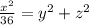 \frac{x^2}{36}=y^2+z^2