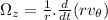 \Omega _z =\frac{1}{r}.\frac{d}{dt}(rv_{\theta})