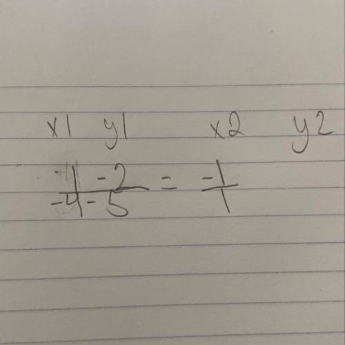 What is the slope of a line that passes through (-4,1) and (5,2)