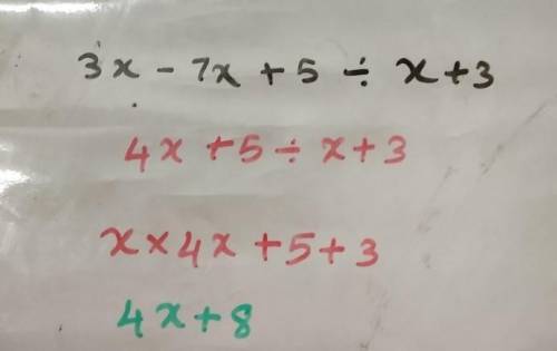 What is the remainder when x 3 − 7x + 5 is divided by x + 3 ?