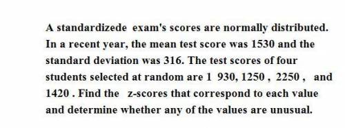 A standardized exam's scores are normally distributed. In a recent year, the mean test score was and
