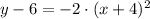 y-6 = -2\cdot (x+4)^{2}