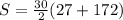 S=\frac{30}{2}(27+172)