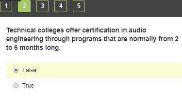 Technical colleges offer certification in audio engineering through programs that are normally from