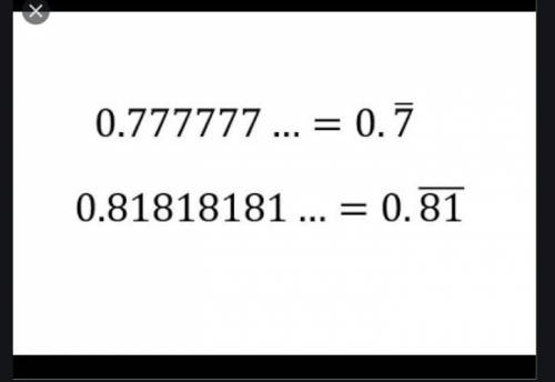 How is a repeating decimal written?