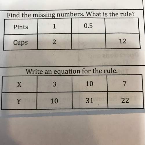 #1 what's the rule?  #2 equations for the rule?