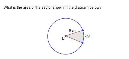 What is the area of the sector in the diagram shown below
