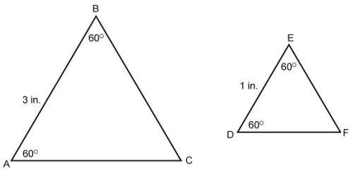 Triangles abc and def are  similar not similar