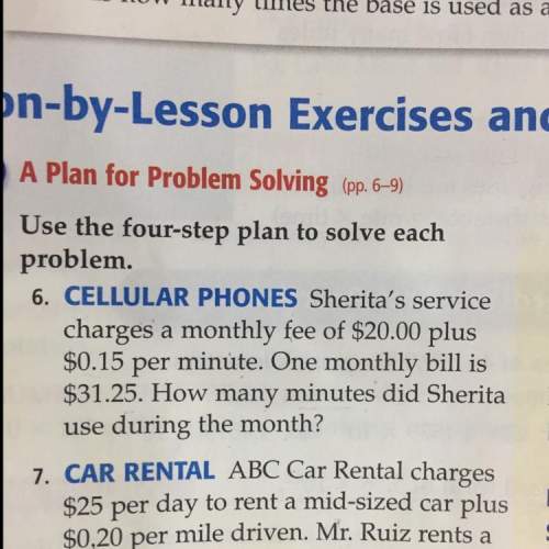 The answer for number 6. how many minutes did sherita use during the months