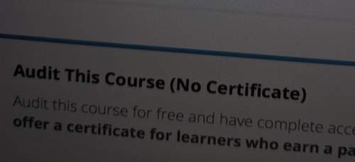 What does that mean "audit this course"?