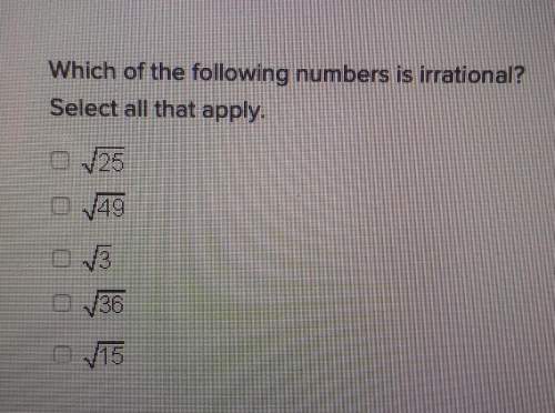 Which of the following numbers is irrational fast.