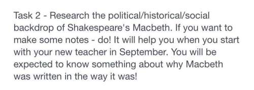 Macbeth context research task - i’m struggling !