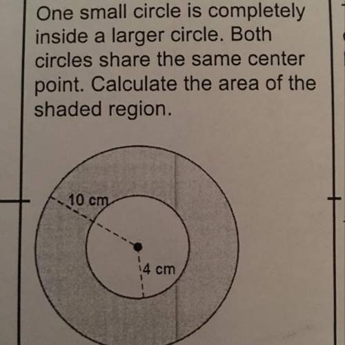Calculate the area of the shaded region