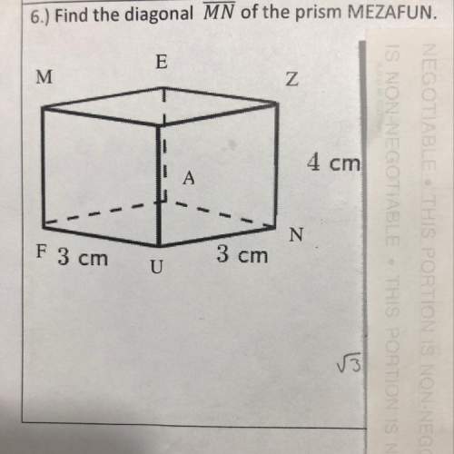 Find the diagonal mn of the prism mezafun