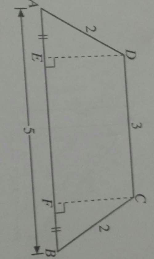 The diagram shows a trapezoidal flowerbed abcd in which ab is parallel to dc.de and cf are per
