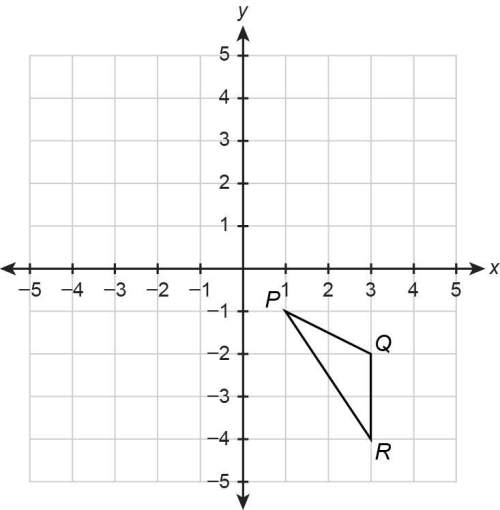 Answer the questions by drawing on the coordinate plane below. draw the image of ∆pqr after a