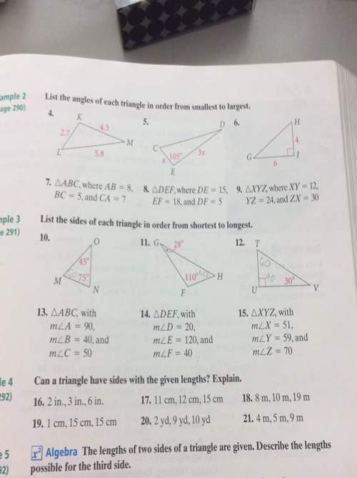Number 5-6 .. use the angles of each triangle in order from small to big
