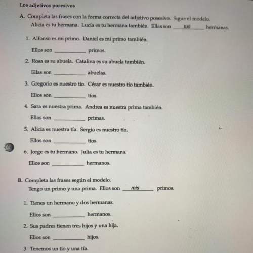 Spanish- los adjetivos posesivos questions