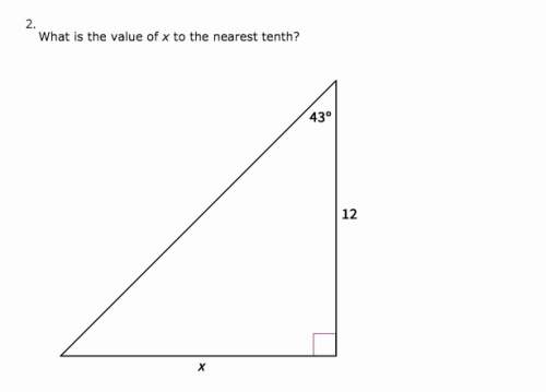 What is the value of x to the nearest tenth?  ( explain how to do this. i can't remember