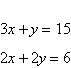 Which of the following is a solution to the system of linear equations below?  a. (–3, 6