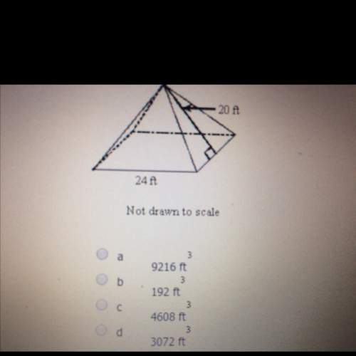 Find the volume of the square pyramid shown