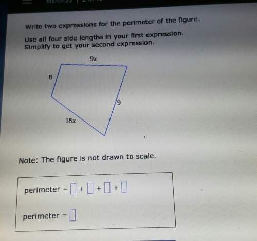 Write two expressions for the perimeter of the figure