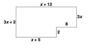 What is the perimeter of the figure shown below?