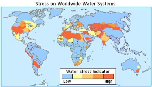 Map above shows areas where people are drawing too much water from rivers, streams and lakes, creati