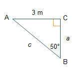 Which equation can be used to solve for c? right triangle abc is shown.