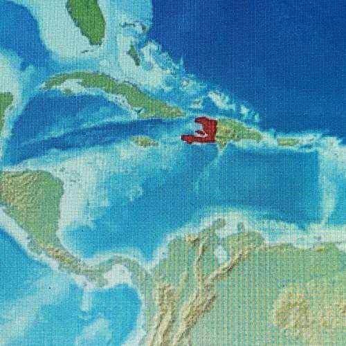 The country highlighted in red is the country of a) cuba b) haiti c) jamaica