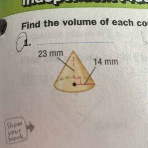 Find the volume of each cone. round to the nearest tenth.