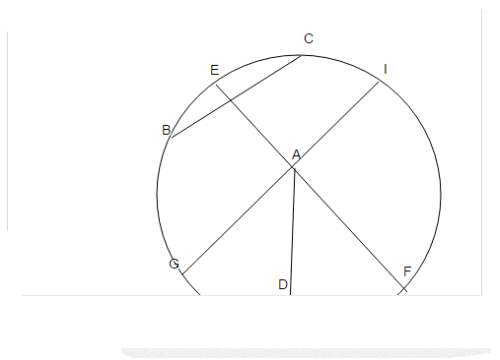 In the image, point a marks the center of the circle.  which two lengths must form a ratio of