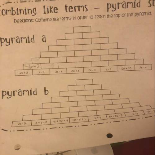 Combine liked terms prymid a and b need