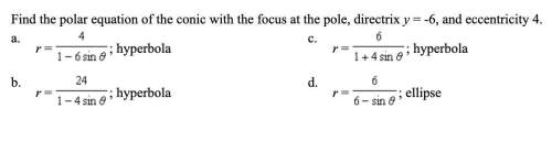 Find the polar equation of the conic with the focus at the pole, directrix y = -6, and eccentricity