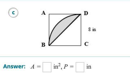 Find the perimeter and area of this figureit is made up of semicircles and quarter