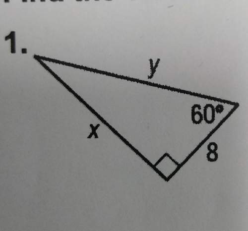 Find the value of x and y in each triangle