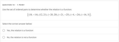 Use the set of ordered pairs to determine whether the relation is a function. {(18,−,−20,−21,−
