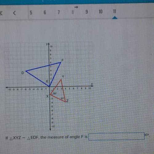 If xyz ~ edf, the measure of angle f is a0°.