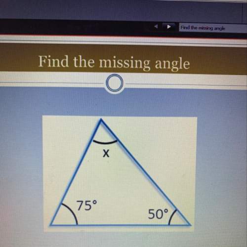 How do i find the missing angle ? ?