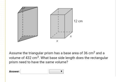 What base side length does the rectangular prism need to have the same volume