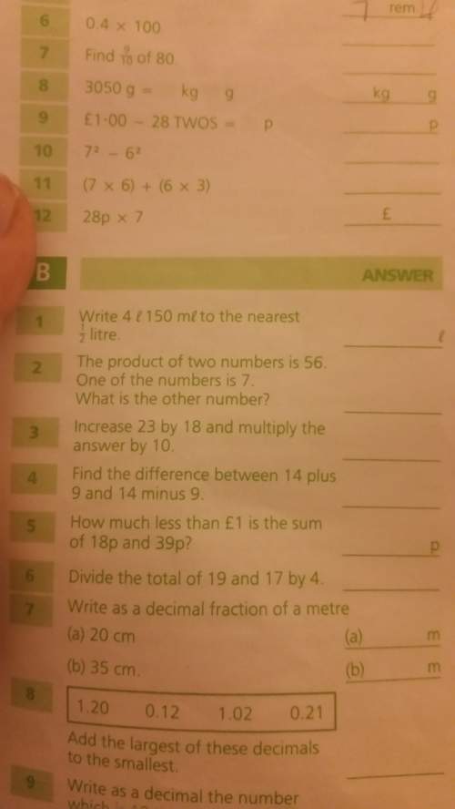 Answer as many of these as you can and dont forget to write what question number it is.