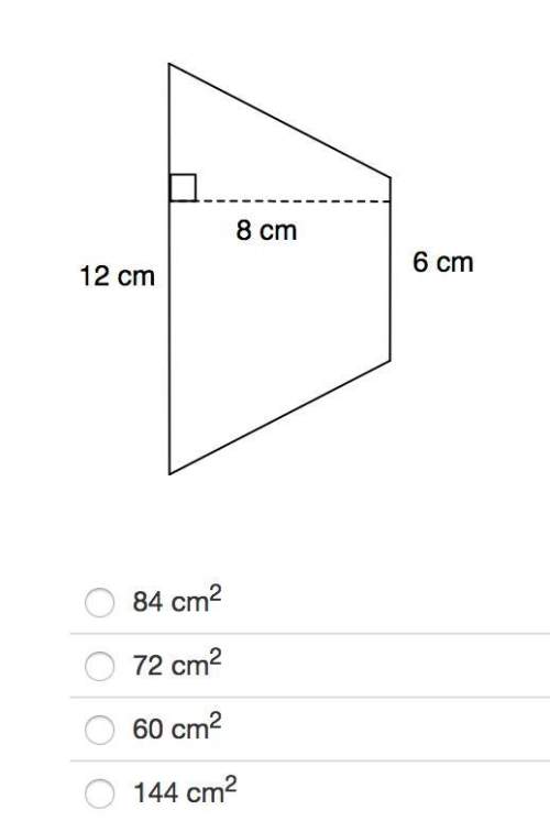 Identify the area of the trapezoid. show your