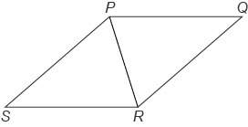 What is the measure of ∠spq in this rhombus?  m∠spr=(4x+11)° m∠qpr=(5x−4)° &lt;