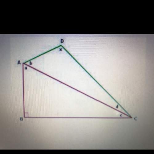 In the figure below, abc is a right triangle. a+b= 150 degrees, and c+d= 35 degrees. find x.