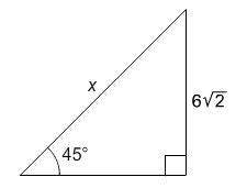 What is the value of x?  question 8 options:  6 62√&lt;