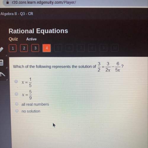 Which of the following represents the solution of epresents the solution of 3 all real n