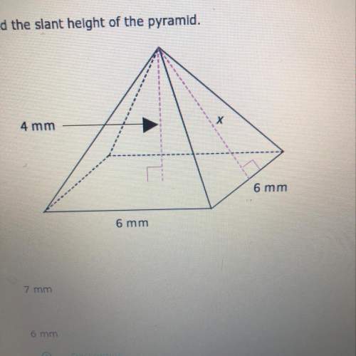 Find the slant height of the pyramid