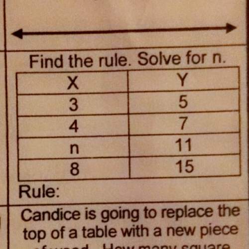 Ihave no idea how to do this, , i need the answer asap. (find the rule. solve for n.) xxx