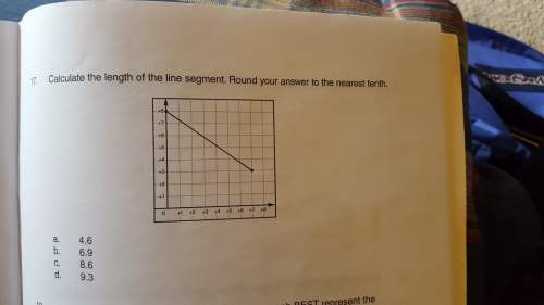 Calculate the length of the line segment round answer to the nearest tenth.
