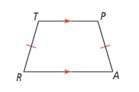 19. trap is an isosceles trapezoid with legs tr and pa. if the length of tr is 11y – 18, and the len